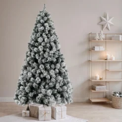 Sapin artificiel de Noël (H210 cm) Edmonton Vert enneigé