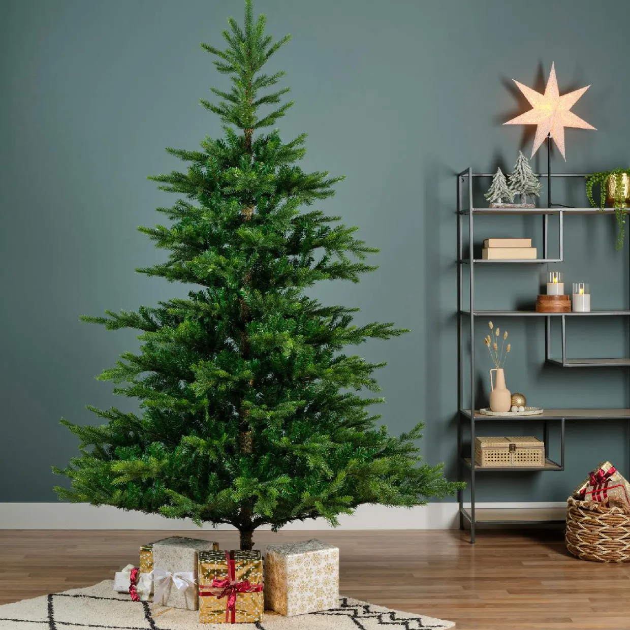 Sapin artificiel de Noël (H150 cm) Glorious Vert sapin