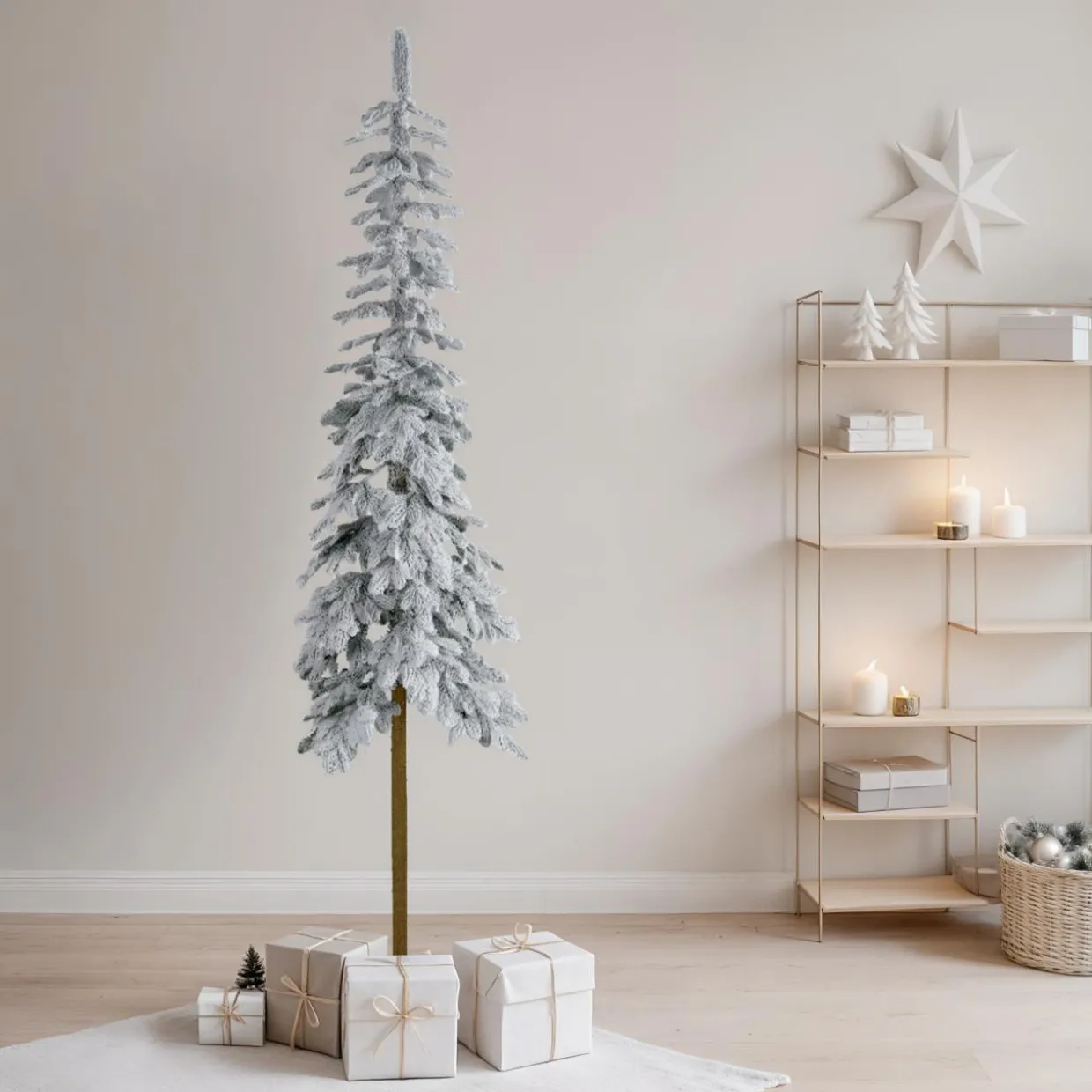 Sapin artificiel de Noël (H300 cm) Sierra Vert enneigé
