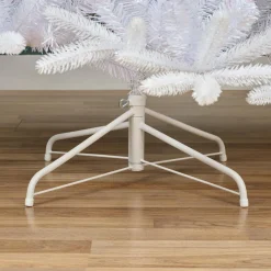 Sapin artificiel de Noël (H210 cm) Odense Blanc irisé et pailleté