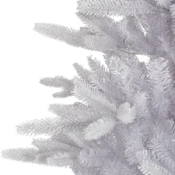 Sapin artificiel de Noël (H210 cm) Odense Blanc irisé et pailleté
