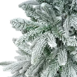 Sapin artificiel de Noël (H210 cm) Glockner Vert enneigé