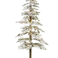 Sapin de Noël artificiel lumineux 250 LED (H240 cm) Sierra Vert enneigé