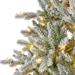 Sapin de Noël artificiel lumineux 560 LED (H240 cm) Allix Vert enneigé