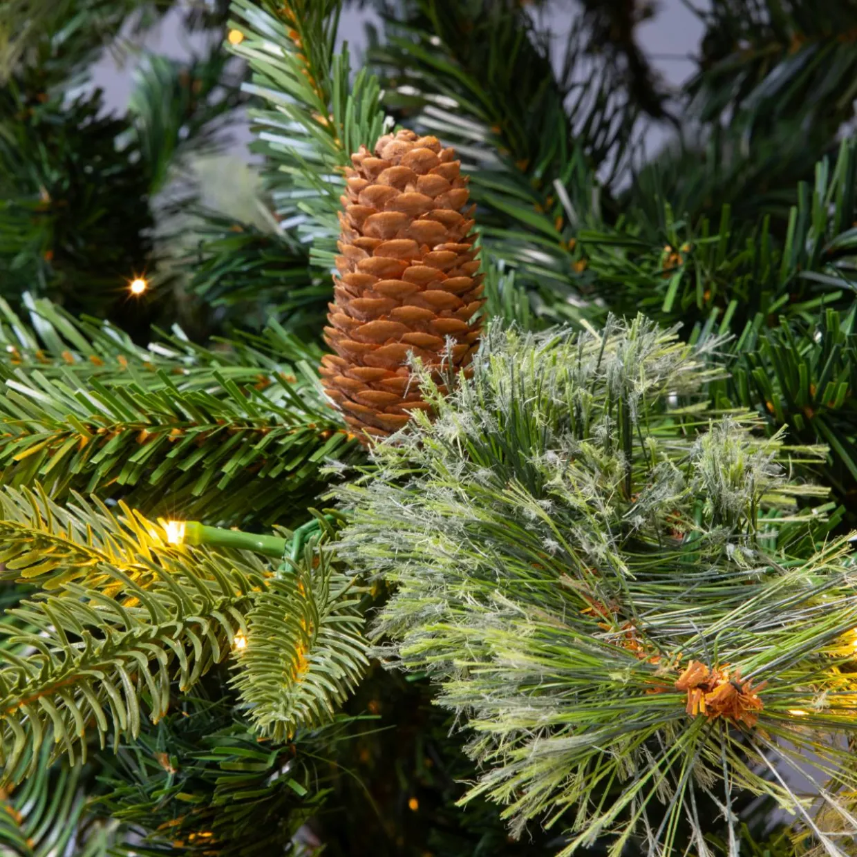 Sapin de Noël artificiel lumineux (H180 cm) Washington Luxe Vert sapin