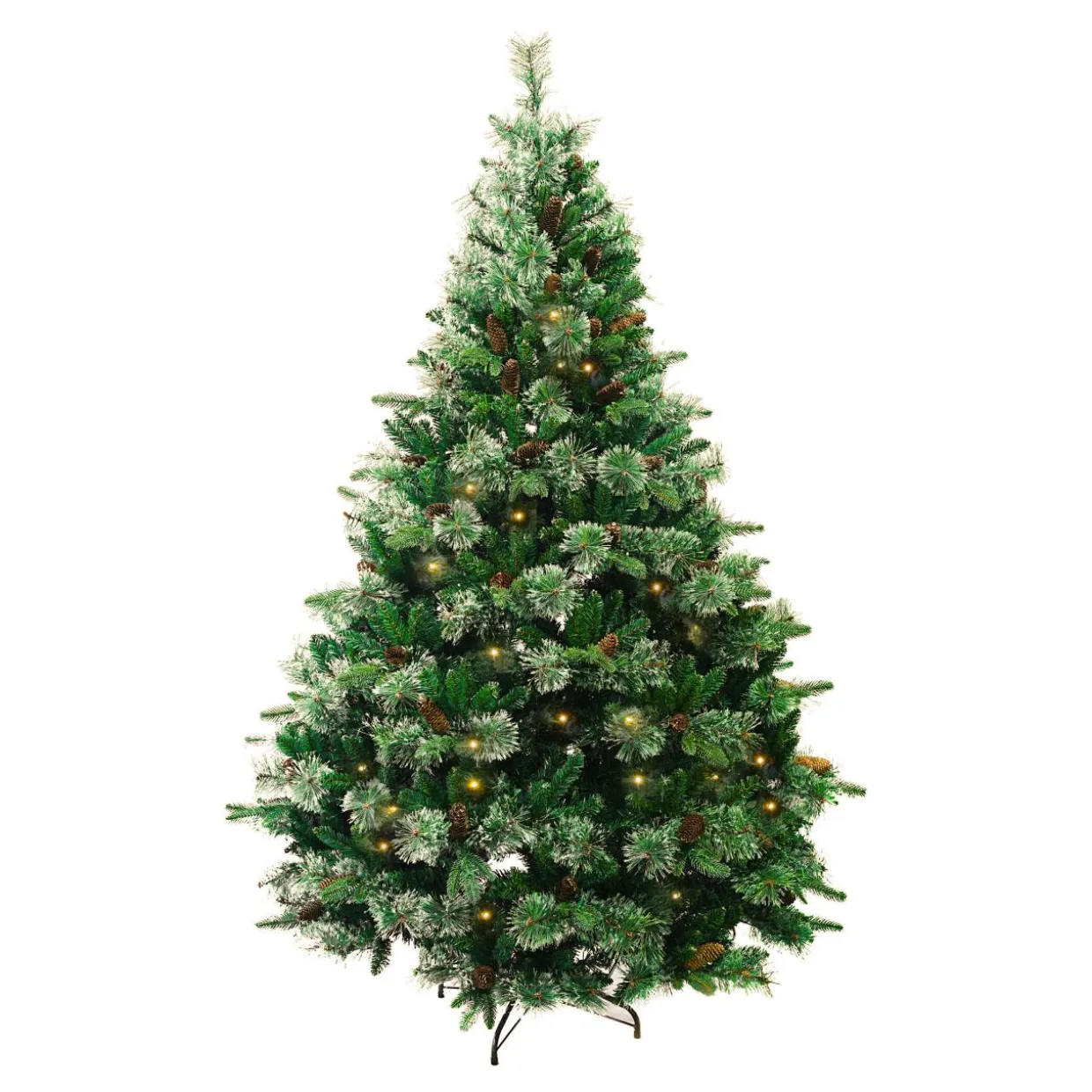 Sapin de Noël artificiel lumineux (H180 cm) Washington Luxe Vert sapin