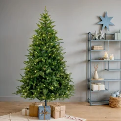 Sapin de Noël artificiel lumineux 480 LED (H210 cm) Idaho Vert sapin