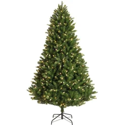 Sapin de Noël artificiel lumineux 320 LED (H180 cm) Barrow Vert sapin