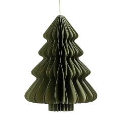 Sapin papier à suspendre (H40 cm) Fermeture Magnétique Vert