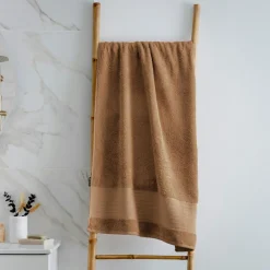 Serviette de bain coton bio (70 x 130 cm) Méline Camel