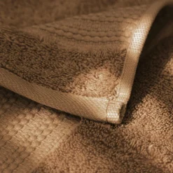 Serviette de bain coton bio (70 x 130 cm) Méline Camel