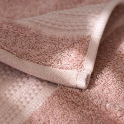 Serviette de bain coton bio (50 x 90 cm) Méline Rose pêche