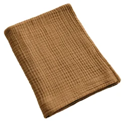 Serviette de bain gaze de coton (90 x 150 cm) Gaïa Camel