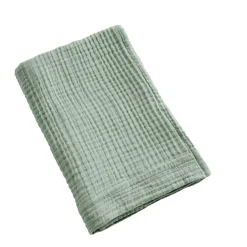 Serviette de bain gaze de coton (50 x 90 cm) Gaïa Vert eucalyptus