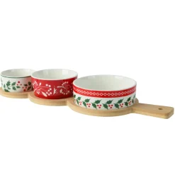 Set à tapas 3 bols (12 x 35 cm) Magie de Noël Multicolore