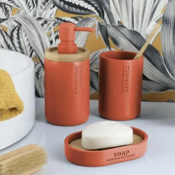 Set d'accessoires salle de bain Purebamboo Terracotta