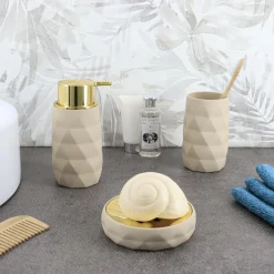 Set d'accessoires salle de bain Rubby Beige