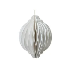 Sphère en papier à suspendre (H15 cm) Fermeture Magnétique Blanc