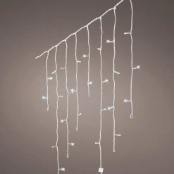 Stalactite lumineuse 17,80 m 720 LED câble transparent Stars Blanc froid