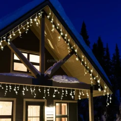 Stalactite lumineuse 30 m 900 LED Stars Grande hauteur XL Timer Blanc chaud