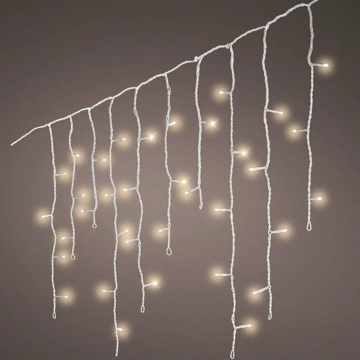 Stalactite lumineuse 30 m 900 LED Stars Grande hauteur XL Timer Blanc chaud