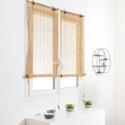Store enrouleur à baguettes (90 x 180 cm) Bambou Naturel