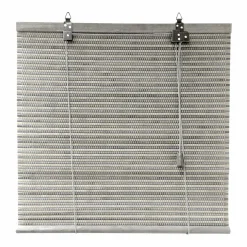Store enrouleur à lattes (90 x 180 cm) Bambou Gris clair et gris foncé