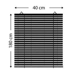 Store enrouleur à lattes (40 x 180 cm) Bambou Chocolat