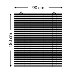 Store enrouleur extérieur effet rotin (90 x 180 cm) Tanoa Blanc
