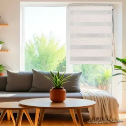 Store enrouleur Jour / Nuit (45 x H180 cm) Beige chiné