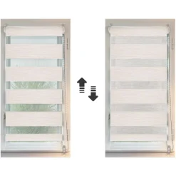 Store enrouleur Jour / Nuit (75 x 250 cm) Beige chiné