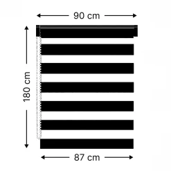 Store enrouleur Jour/Nuit (90 x 180 cm) Gris Anthracite