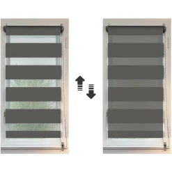 Store enrouleur Jour/Nuit (45 x 180 cm) Gris anthracite