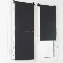 Store enrouleur occultant (45 x 90 cm) Uni Noir