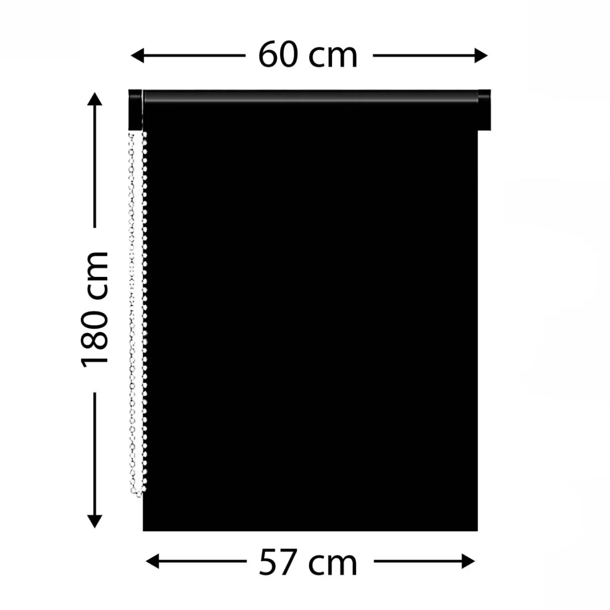 Store enrouleur tamisant (60 x 180 cm) Rayures Beige