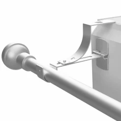 Support à tringle pour caisson de volet roulant (L135 / D28 mm) Blanc satiné