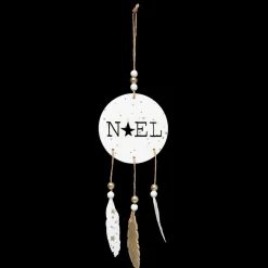 Suspension de fête (H28 cm) Noelia en bois Naturel