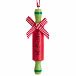Suspension de fête (H12,50 cm) Rouleau à patisserie Rouge