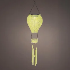 Suspension de jardin solaire LED (H56 cm) Montgolfière Verte