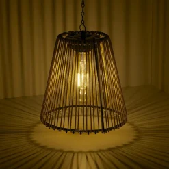 Suspension de jardin solaire LED (D17,5 cm) Calabre Dorée