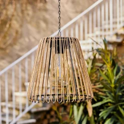 Suspension de jardin solaire LED (D17,5 cm) Calabre Dorée