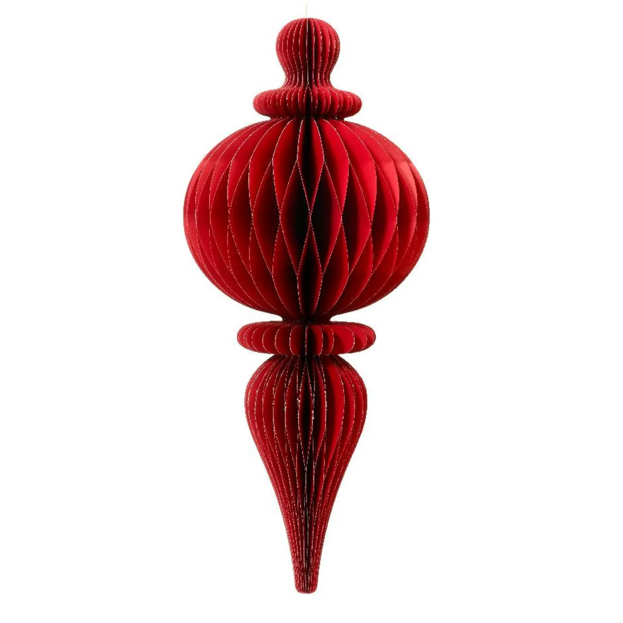 Suspension de Noël en papier (H80 cm) fermeture Magnétique Rouge