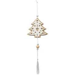 Suspension de Noël (H38 cm) Etoiles Blanc