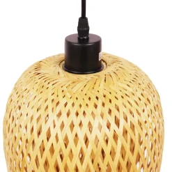 Suspension lumineuse en bambou (H35 cm) Fuengirola Naturel