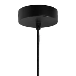 Suspension métal et pétales (D80 cm) Ellisse Noir et beige