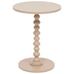 Table à café ronde en bois (H50 cm) Alix Noisette