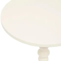 Table à café ronde en bois (H50 cm) Alix Ivoire
