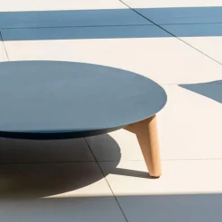 Table basse de jardin ronde (D86 cm) Monte Carlo Gris anthracite