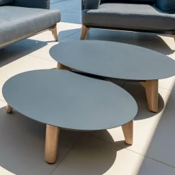 Table basse de jardin ronde (D68 cm) Monte Carlo Gris anthracite