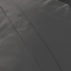 Taie de traversin percale de coton (L185 cm) Cali Gris anthracite